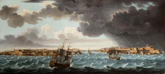 One of a Set of Seven Views of Valletta, Malta and Its Environs